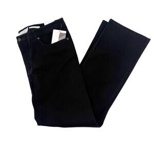 Jones New York black Shape Control denim Jeans women's 14 straight leg pants NEW